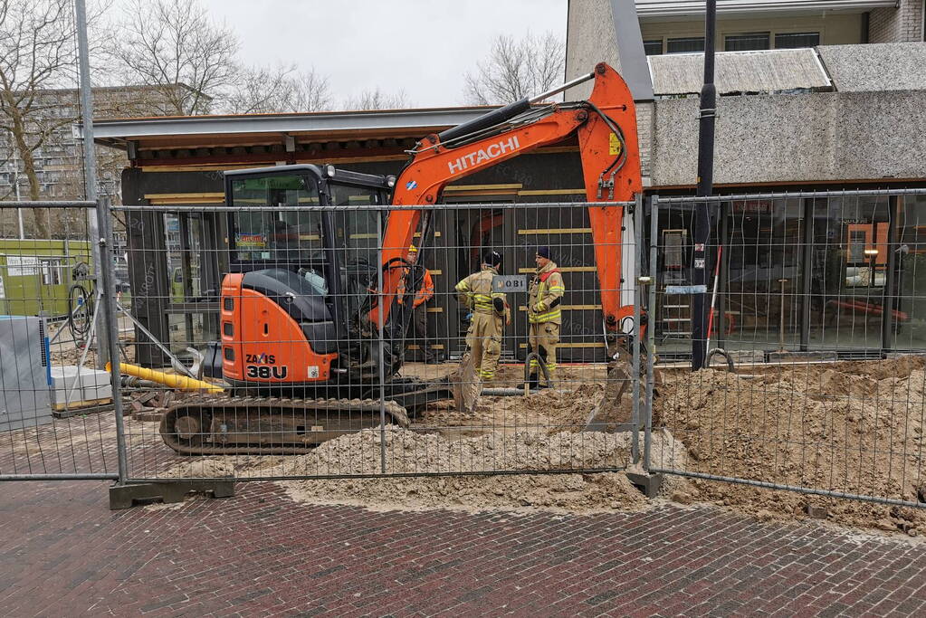Gaslekkage bij werkzaamheden Winkelcentrum Bellestein