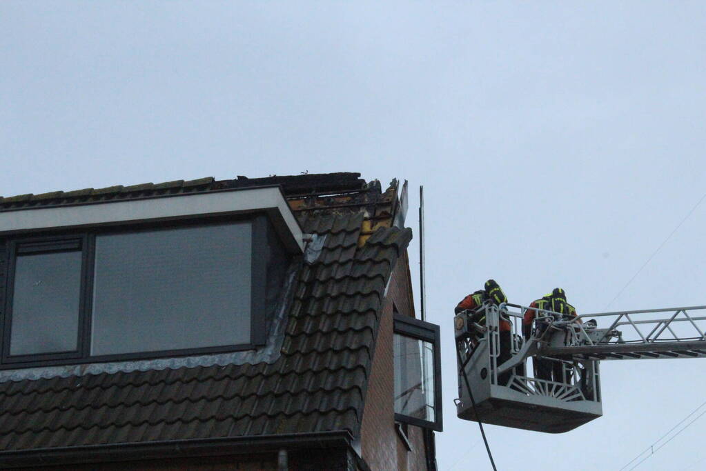 Brand op zolder door laswerkzaamheden