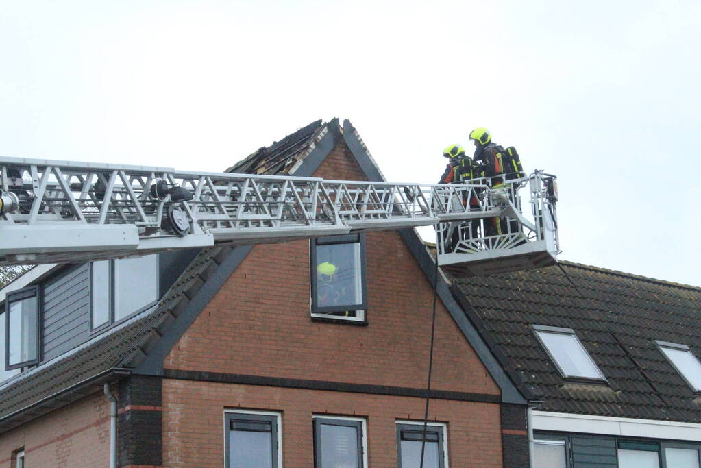 Brand op zolder door laswerkzaamheden