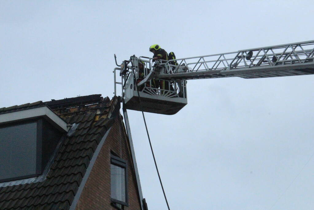 Brand op zolder door laswerkzaamheden
