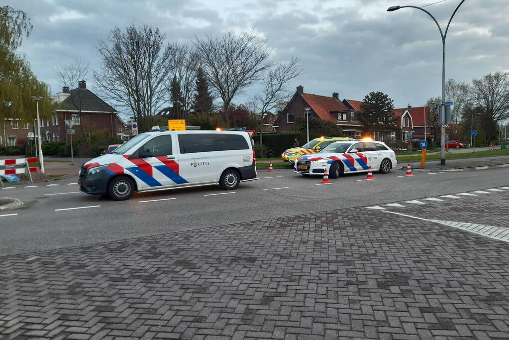 Fietser gewond bij botsing met auto