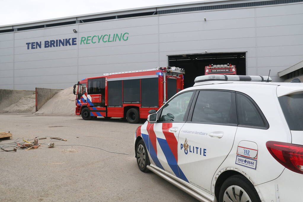 Brand Ten Brinke Recycling door medewerkers geblust
