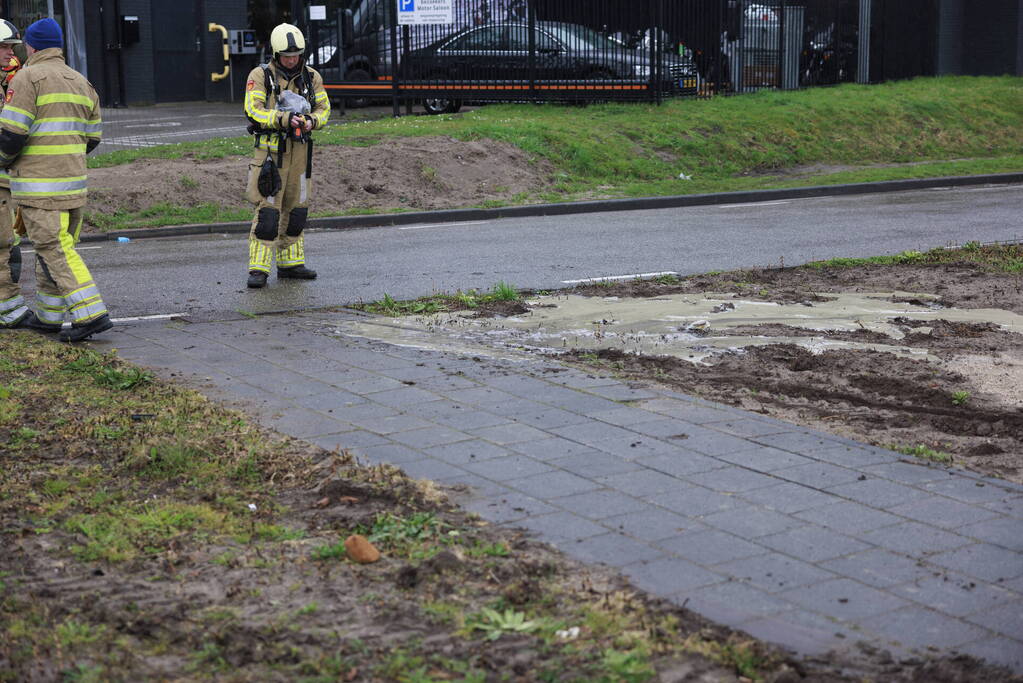 Gaslekkage ontstaan bij werkzaamheden