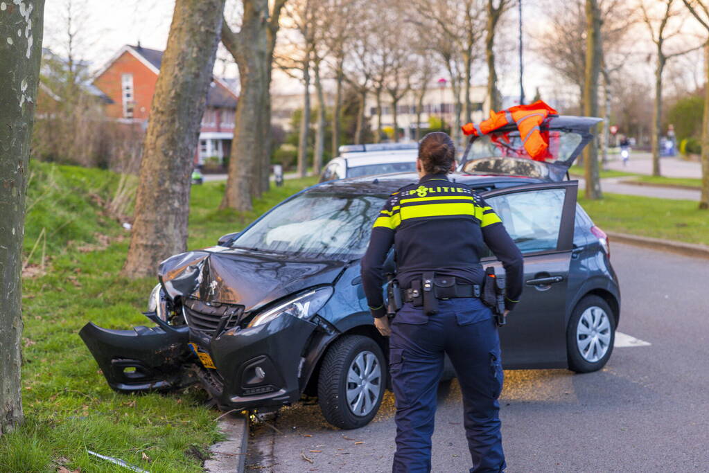 Automobilist botst tegen boom
