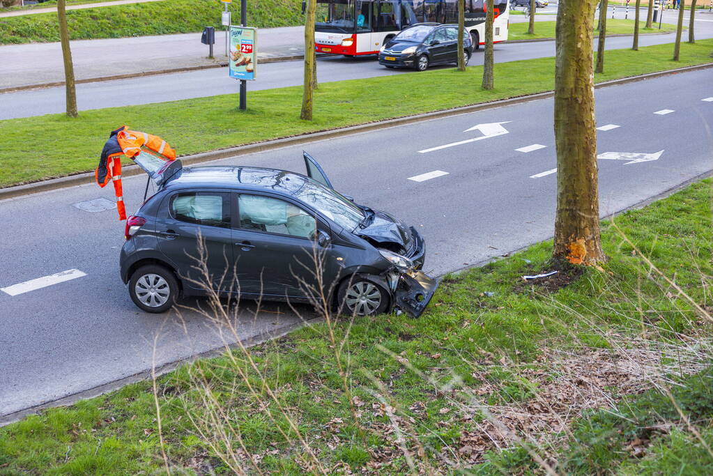 Automobilist botst tegen boom