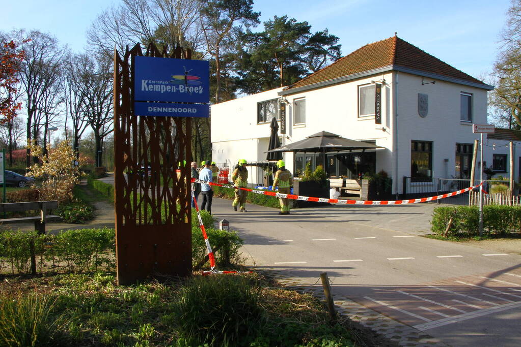 Breuk in gasleiding op terrein van restaurant Dennenoord