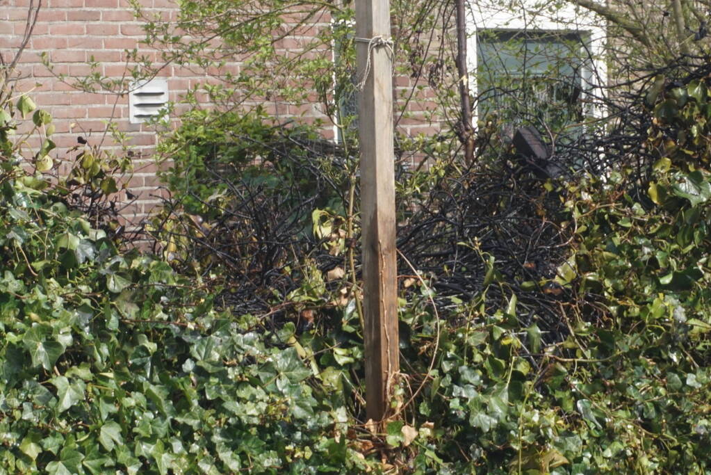 Heg vat vlam tijdens werkzaamheden