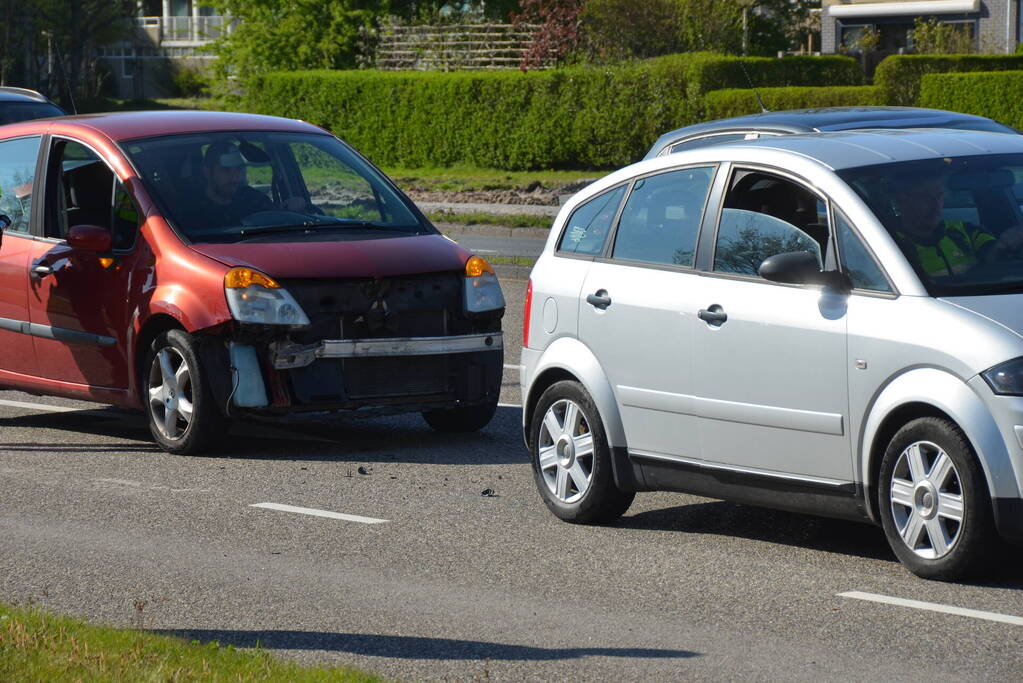 Gewonde bij kop-staart botsing