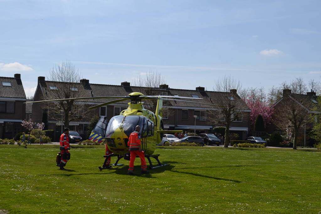 Traumahelikopter trekt veel bekijks