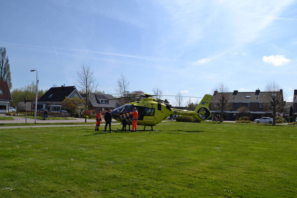 Traumahelikopter trekt veel bekijks