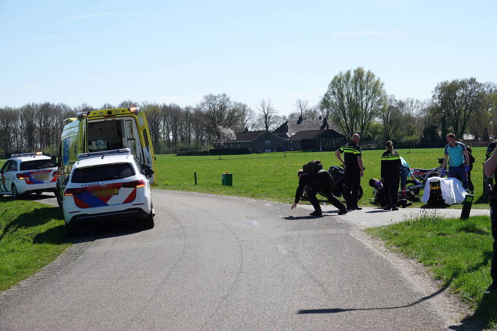 Motorrijder gewond na valpartij