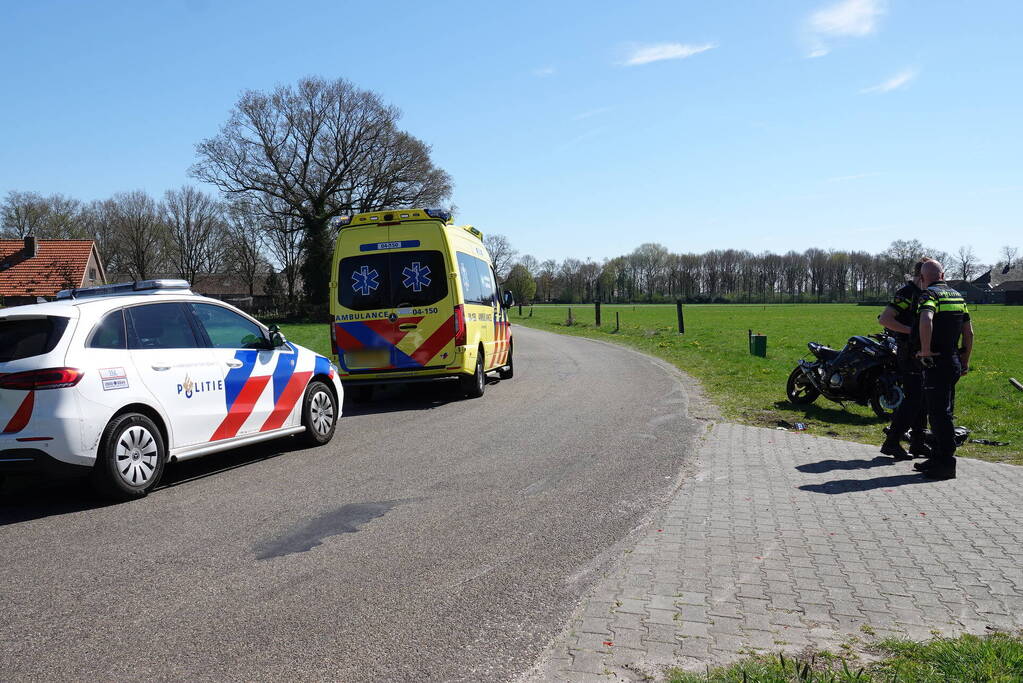 Motorrijder gewond na valpartij
