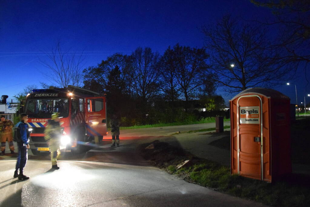 Brandstichting in dixi