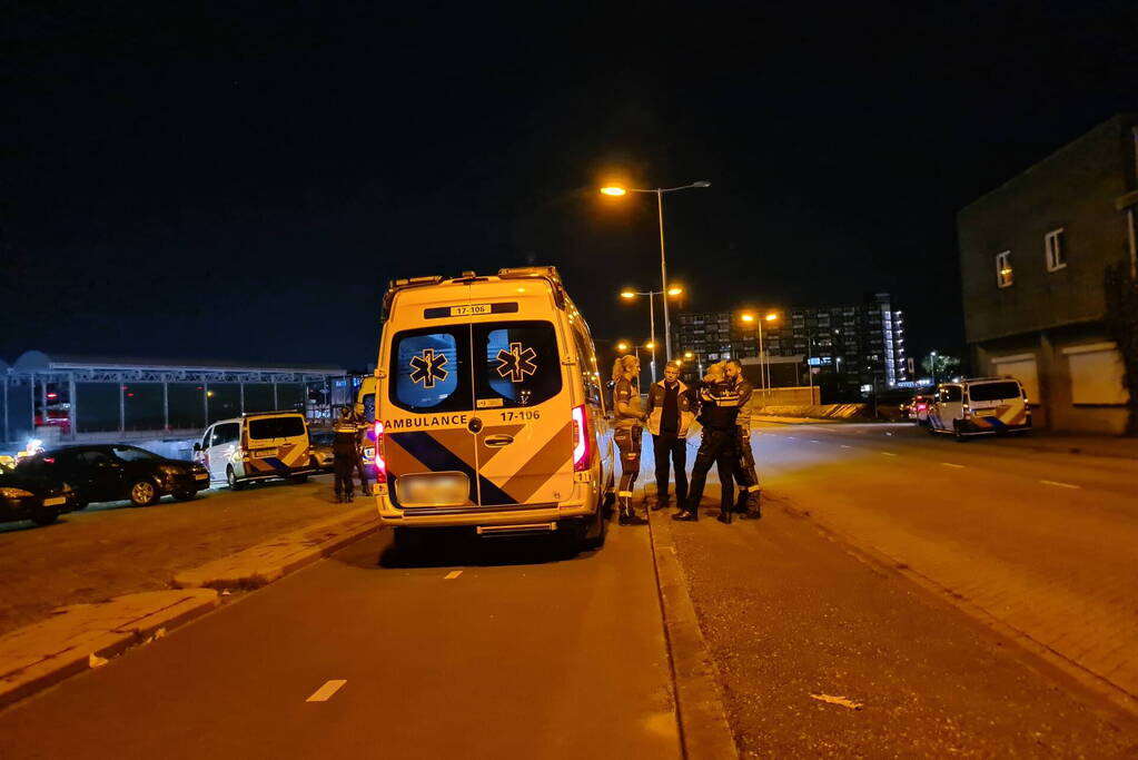 Auto met twee inzittenden de Merwedehaven ingereden