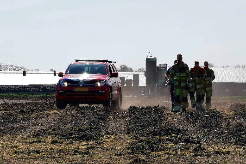 Incident met shovel in weiland