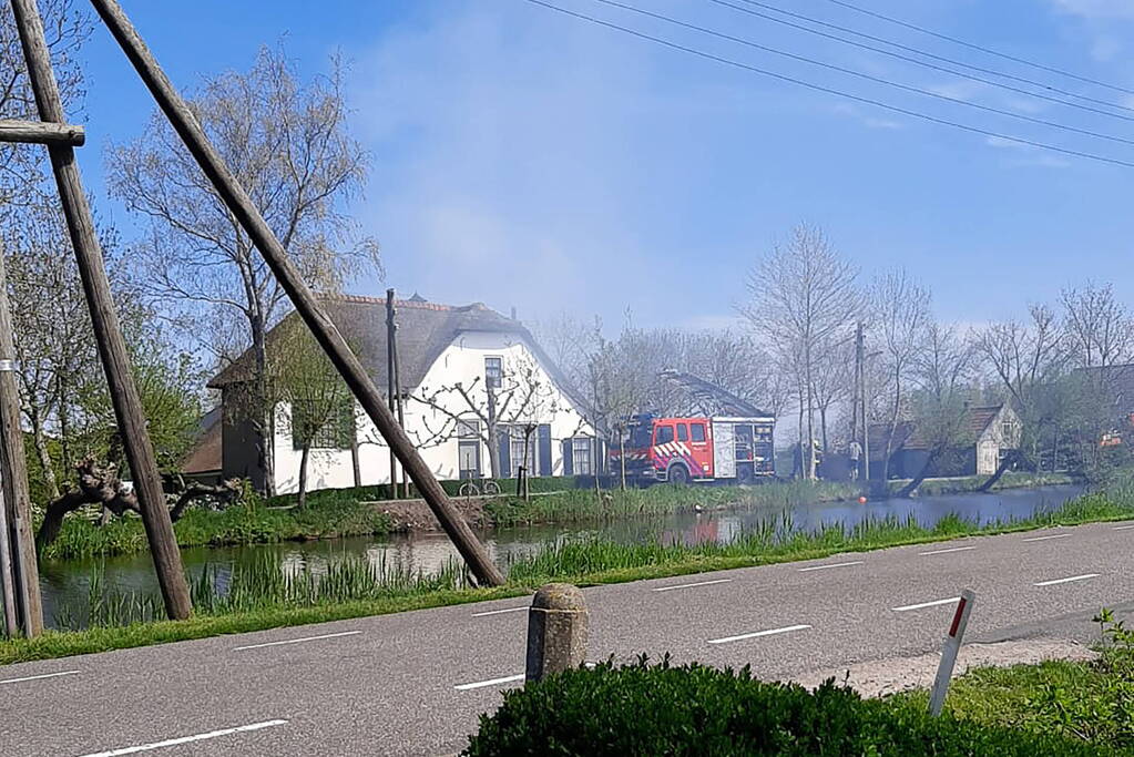 Brand in schoorsteen van vrijstaande woning