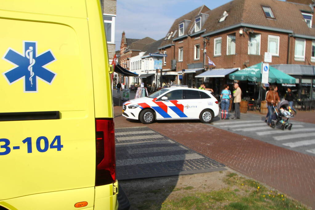 Botsing tussen fietser en voetganger