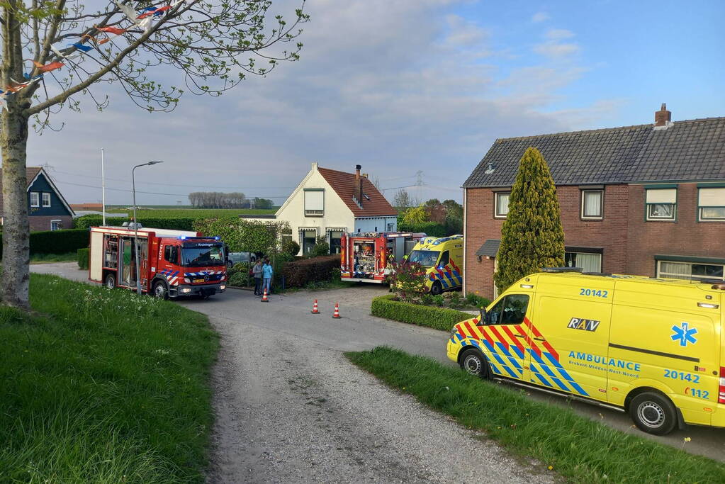 Persoon komt onder schranklader