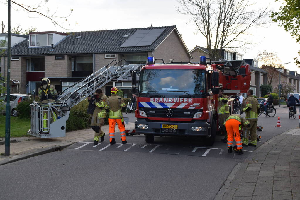 Gevaarlijk hangende tak uit boom gehaald