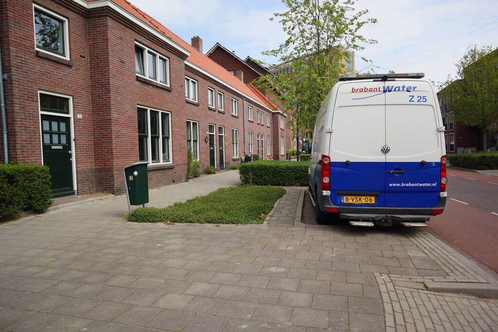 Waterleiding gesprongen in Strijp