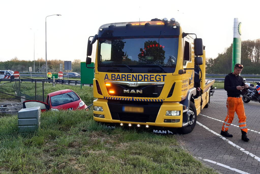 Een gewonde bij ongeval bij tankstation