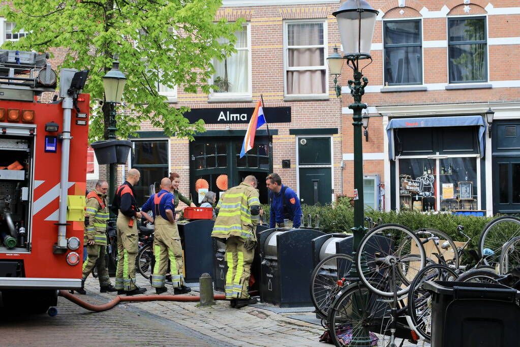 Brand in ondergrondse restafval container