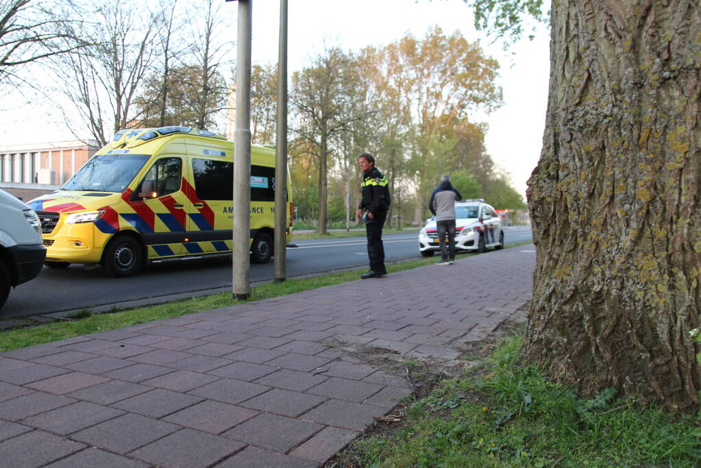 Fietser botst op boom en raakt gewond