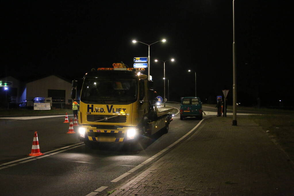 Flinke schade na aanrijding met politieauto