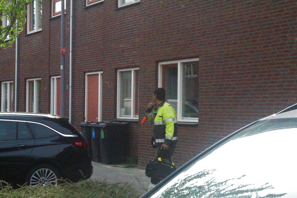 Gasleiding geraakt bij woning