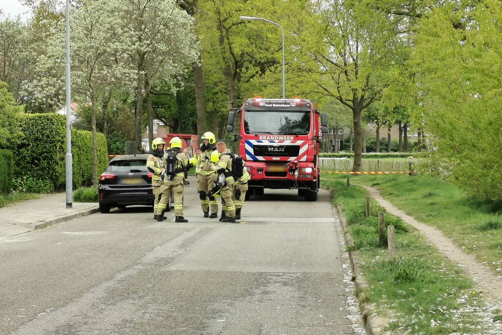 Straat afgesloten door gasleklage