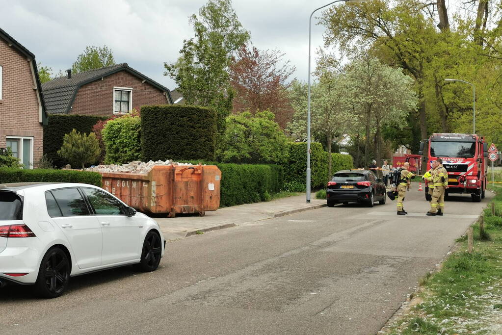 Straat afgesloten door gasleklage