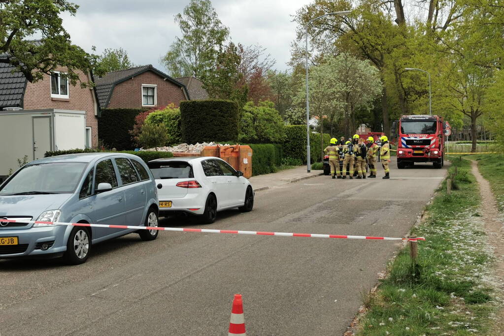 Straat afgesloten door gasleklage