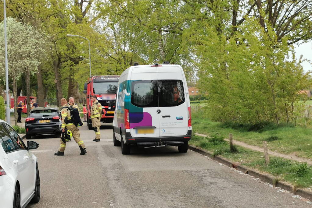 Straat afgesloten door gasleklage