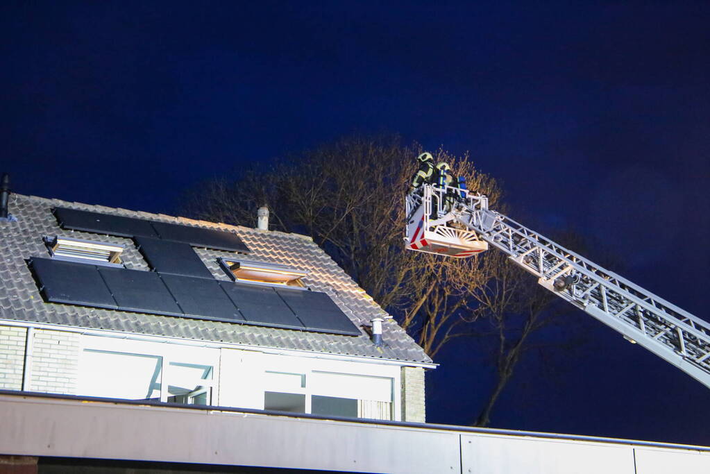 Schoorsteen geveegd na brand