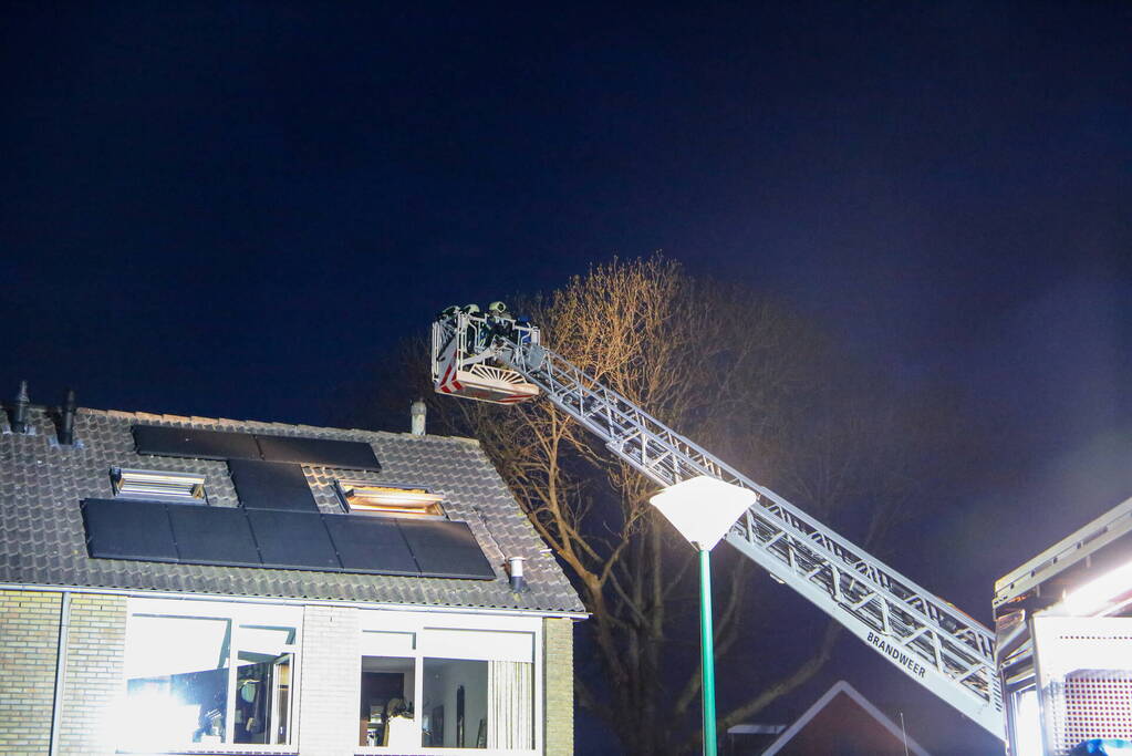 Schoorsteen geveegd na brand