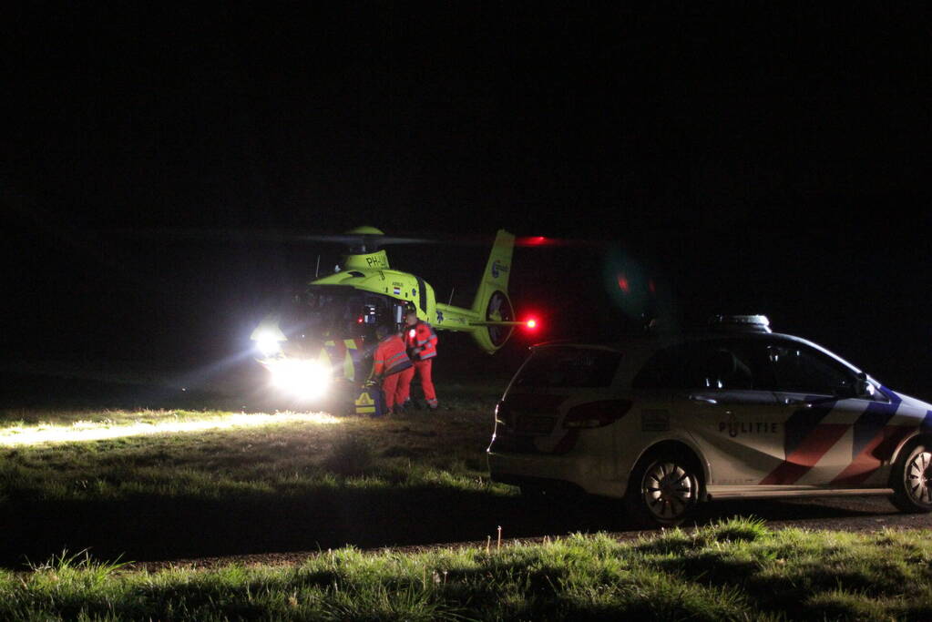 Traumahelikopter landt in weiland vanwege incident
