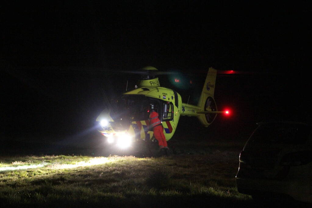 Traumahelikopter landt in weiland vanwege incident