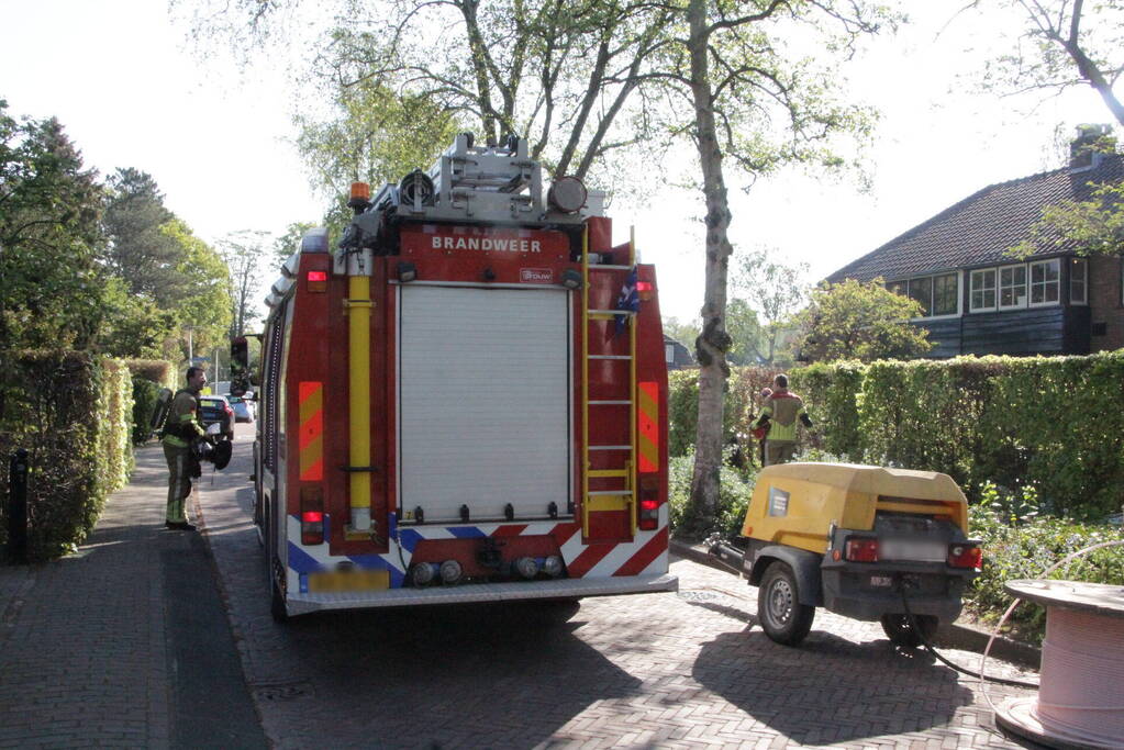 Gasleiding geraakt bij werkzaamheden