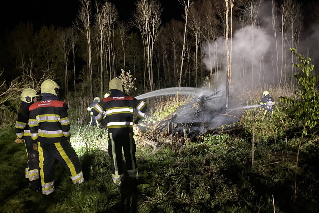 Brandweer bestrijdt forse brand in buitenruimte