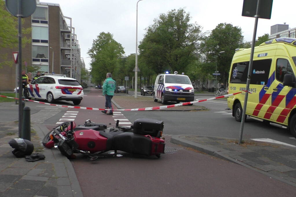 Motorrijder gewond bij ongeval