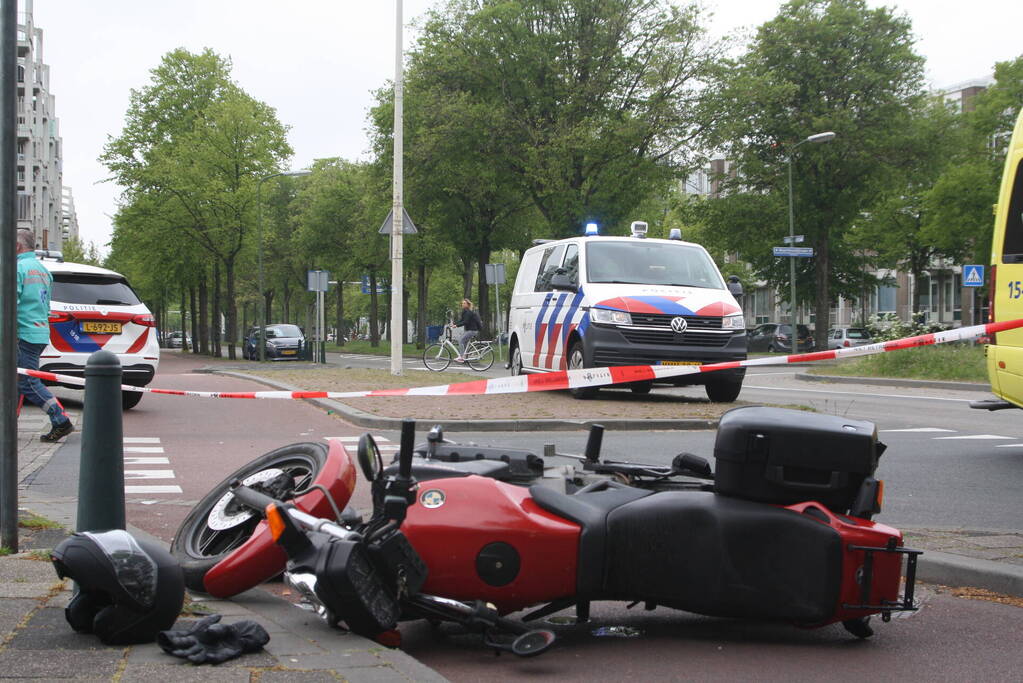 Motorrijder gewond bij ongeval