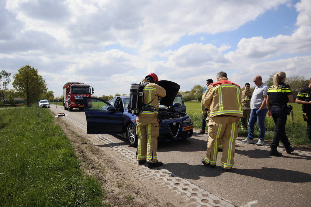 Auto weggesleept na brandschade