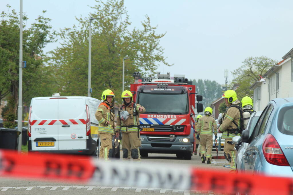 Lekkage nadat bewoner in gasleiding boort