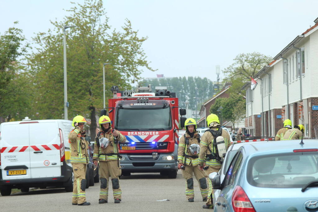 Lekkage nadat bewoner in gasleiding boort