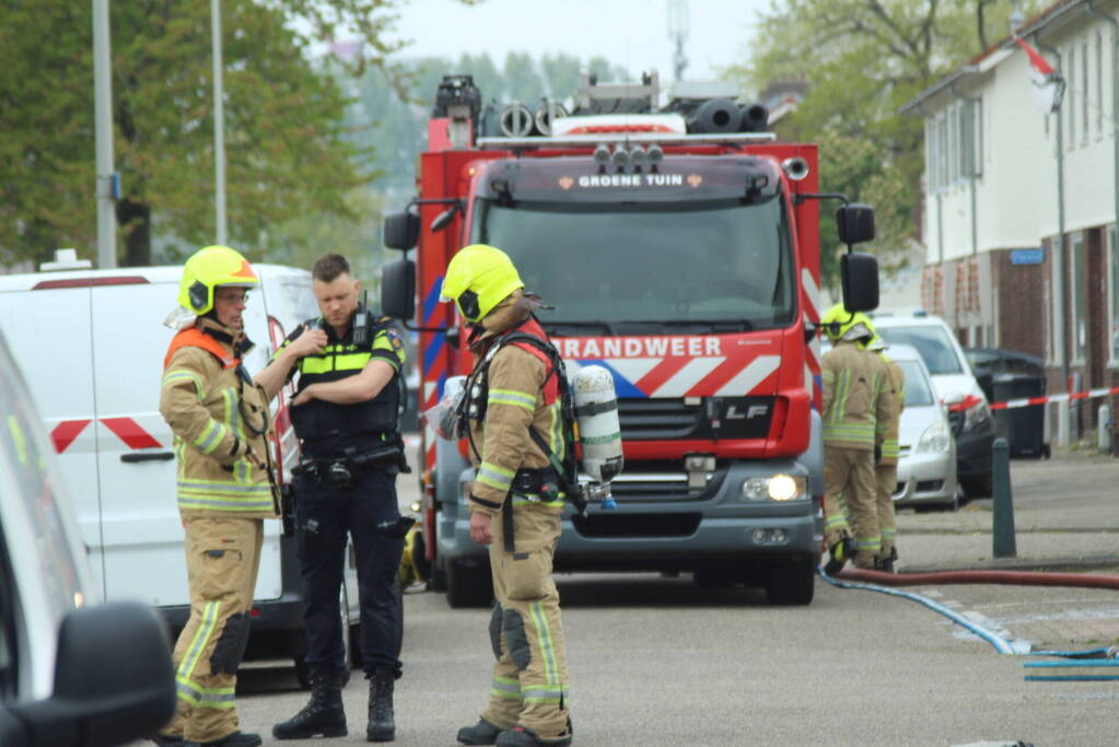 Lekkage nadat bewoner in gasleiding boort