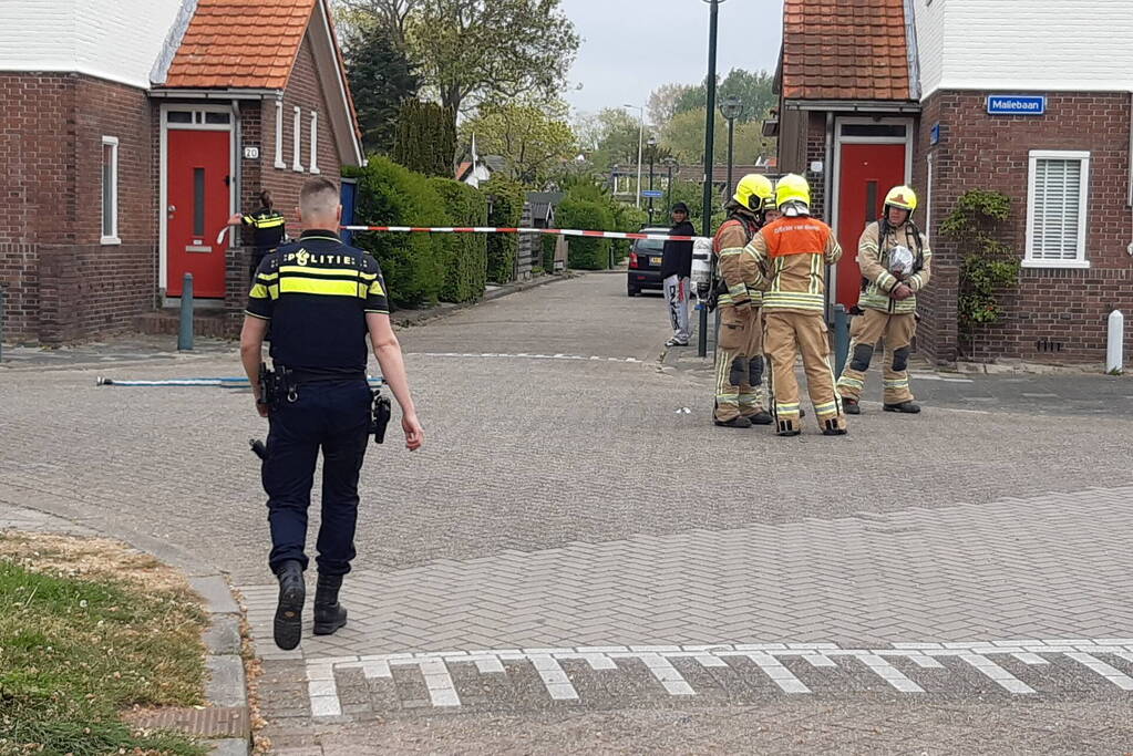 Lekkage nadat bewoner in gasleiding boort