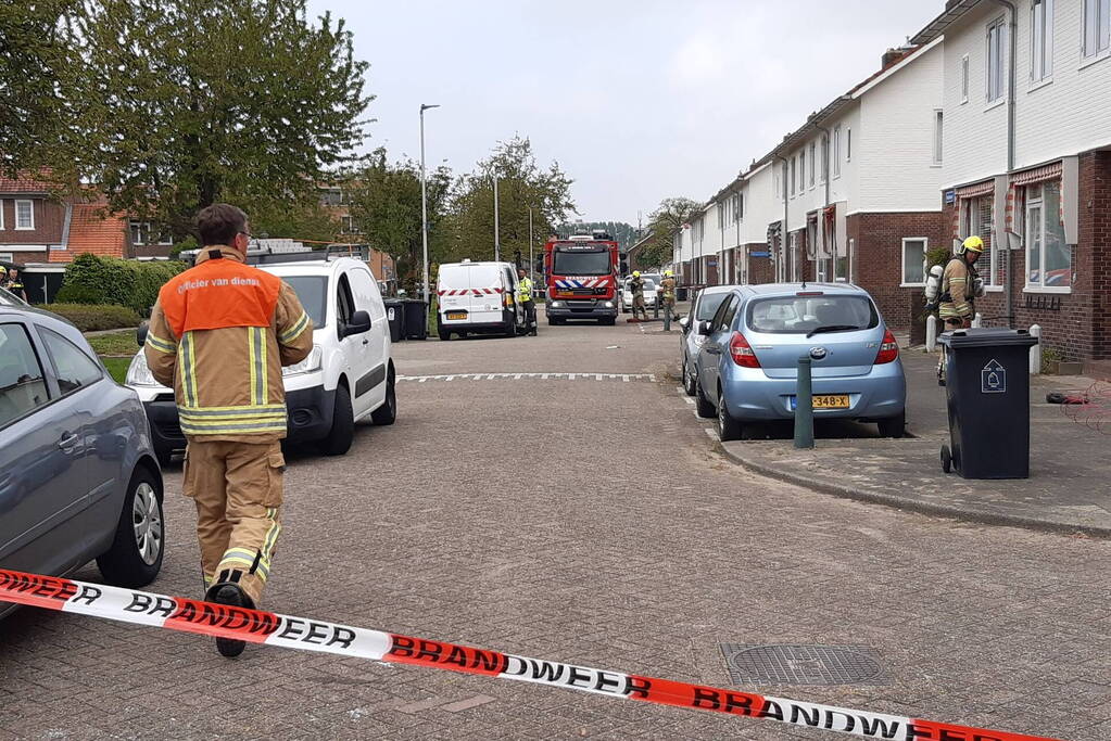 Lekkage nadat bewoner in gasleiding boort
