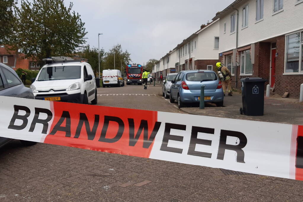 Lekkage nadat bewoner in gasleiding boort
