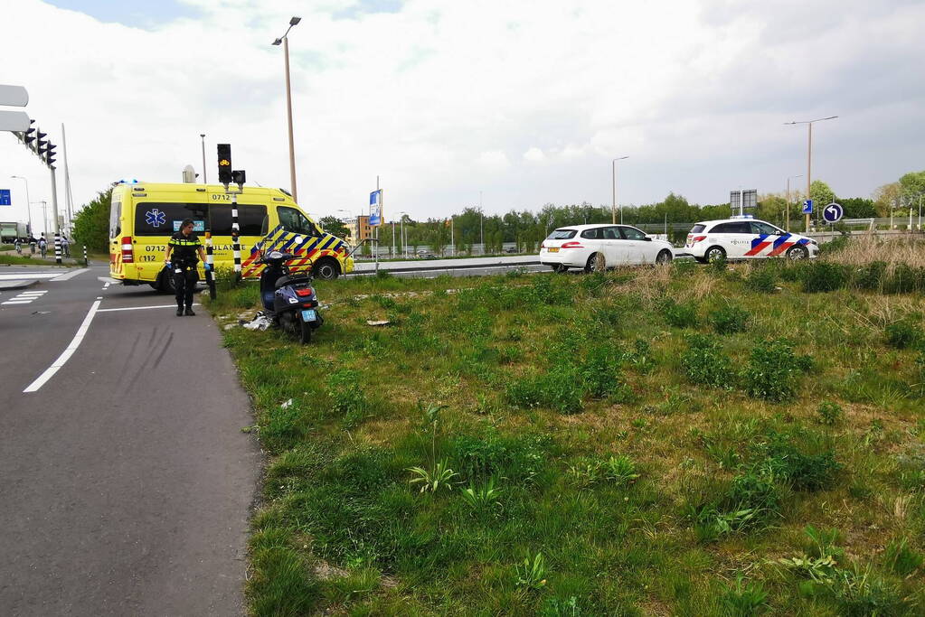 Scooterrijder gewond bij eenzijdig ongeval
