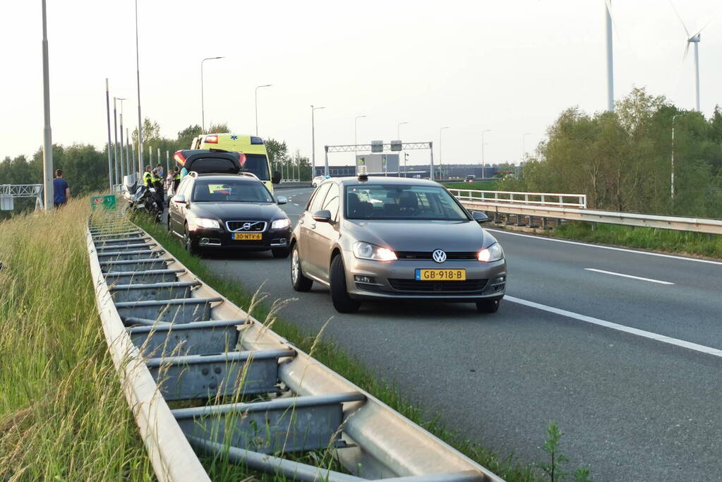 Motorrijder in botsing met auto